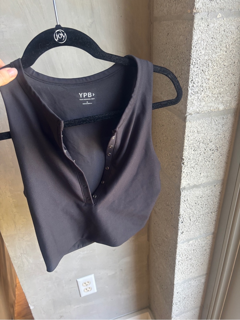 Abercrombie Black Snap-Front Women's Tank Workout Top
